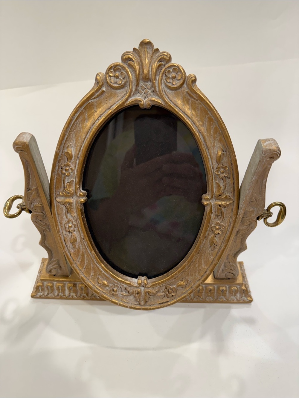 Vintage-Style Gold Oval Table Frame - Decorative Home Accent